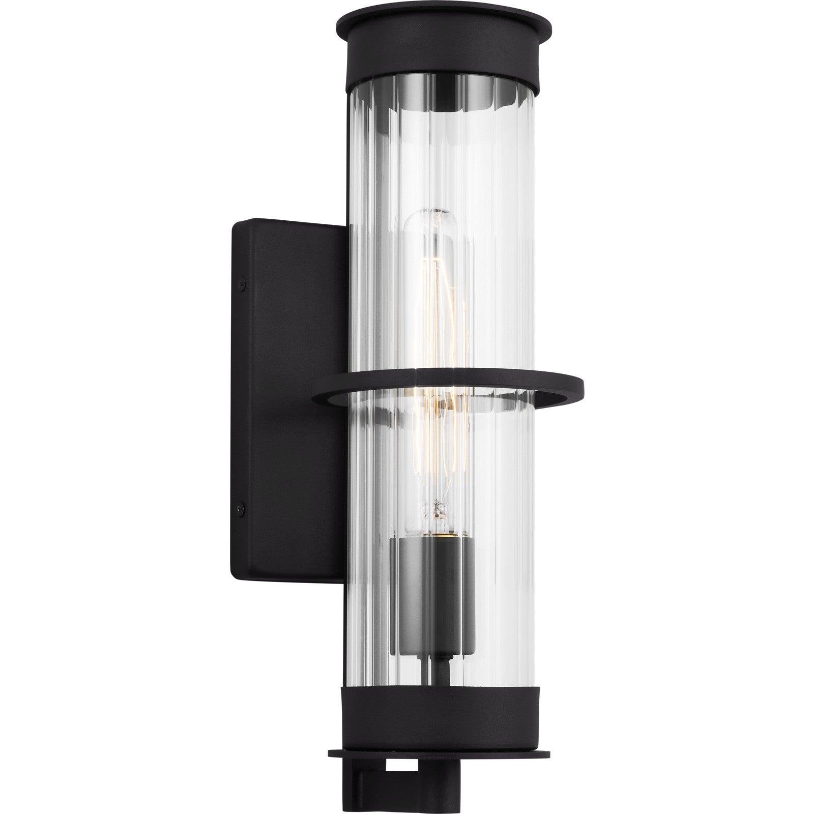 Alcona Medium One Light Outdoor Wall Lantern Black - Visual Comfort Outdoor Lighting