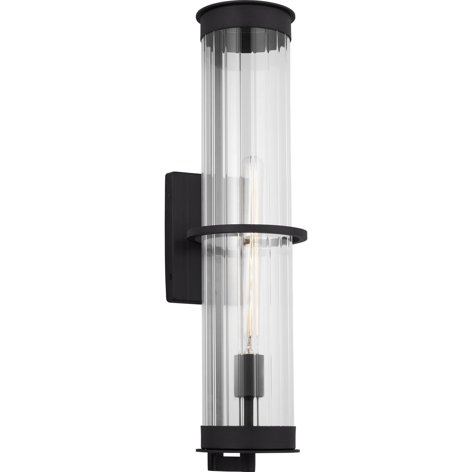 Alcona Extra Large One Light Outdoor Wall Lantern Black - Visual Comfort Outdoor Lighting