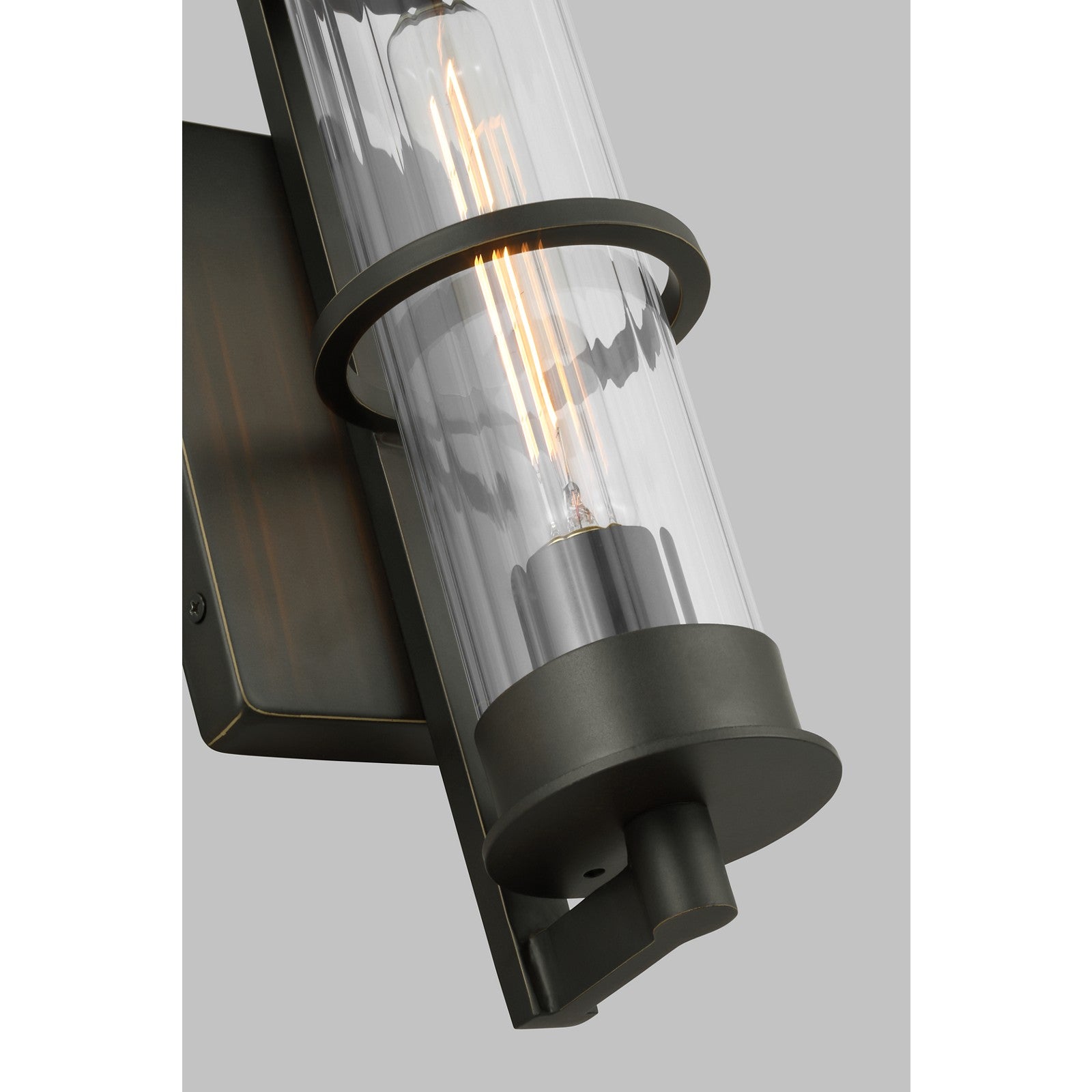 Alcona Small One Light Outdoor Wall Lantern Antique Bronze - Visual Comfort Outdoor Lighting