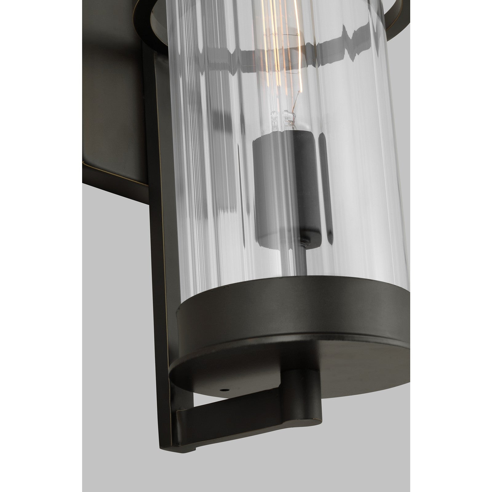 Alcona Large One Light Outdoor Wall Lantern Black - Visual Comfort Outdoor Lighting