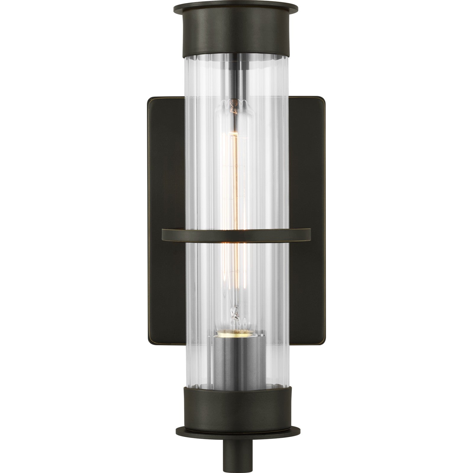 Alcona Small One Light Outdoor Wall Lantern Antique Bronze - Visual Comfort Outdoor Lighting