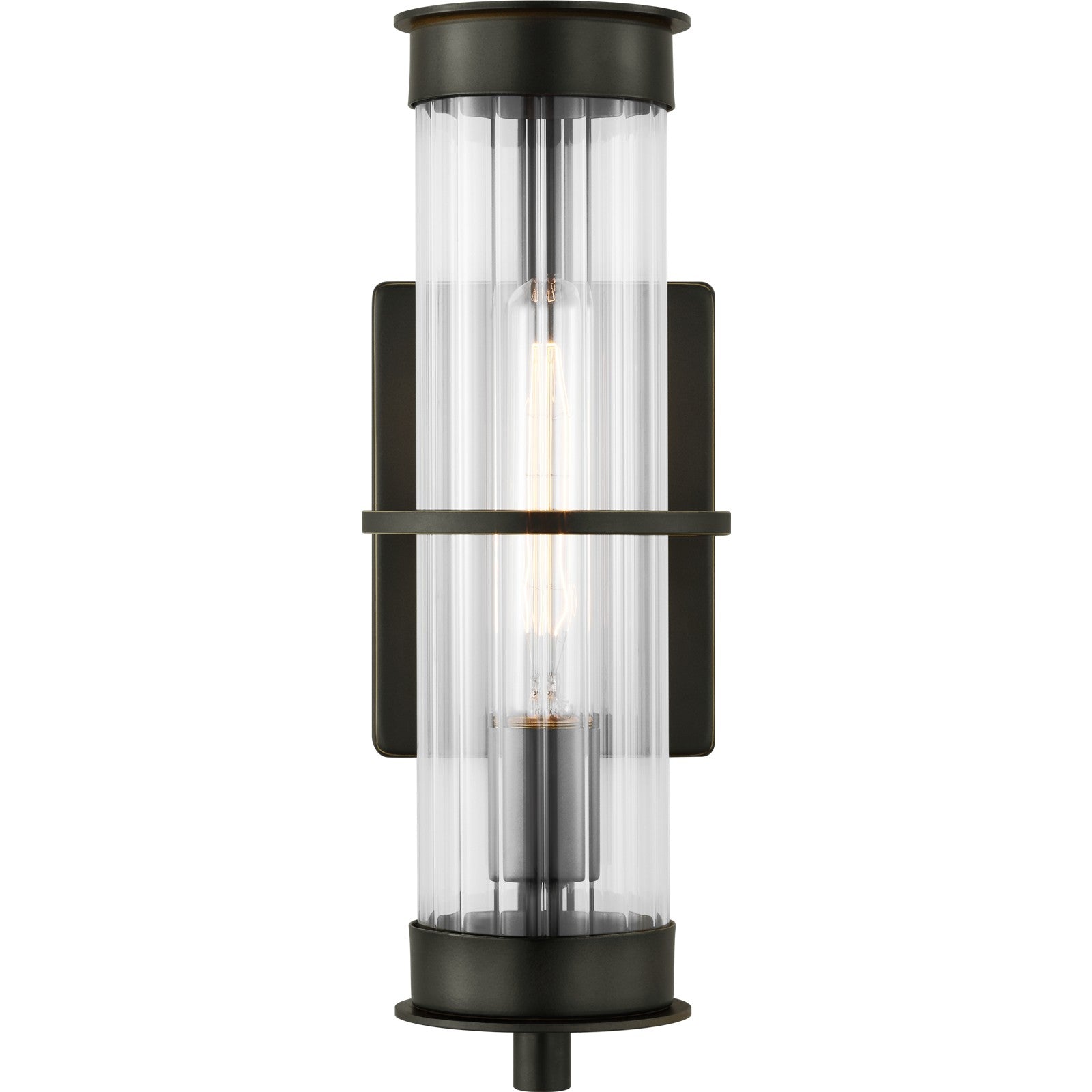 Alcona Medium One Light Outdoor Wall Lantern Black - Visual Comfort Outdoor Lighting