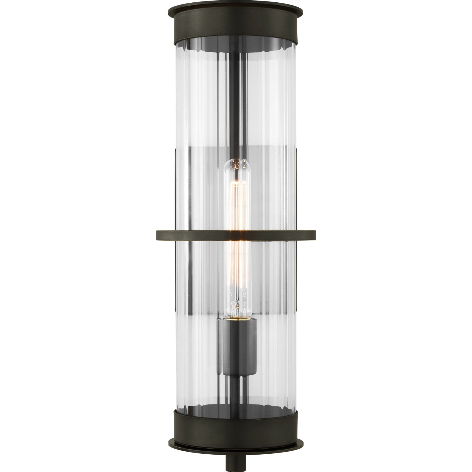 Alcona Large One Light Outdoor Wall Lantern Black - Visual Comfort Outdoor Lighting
