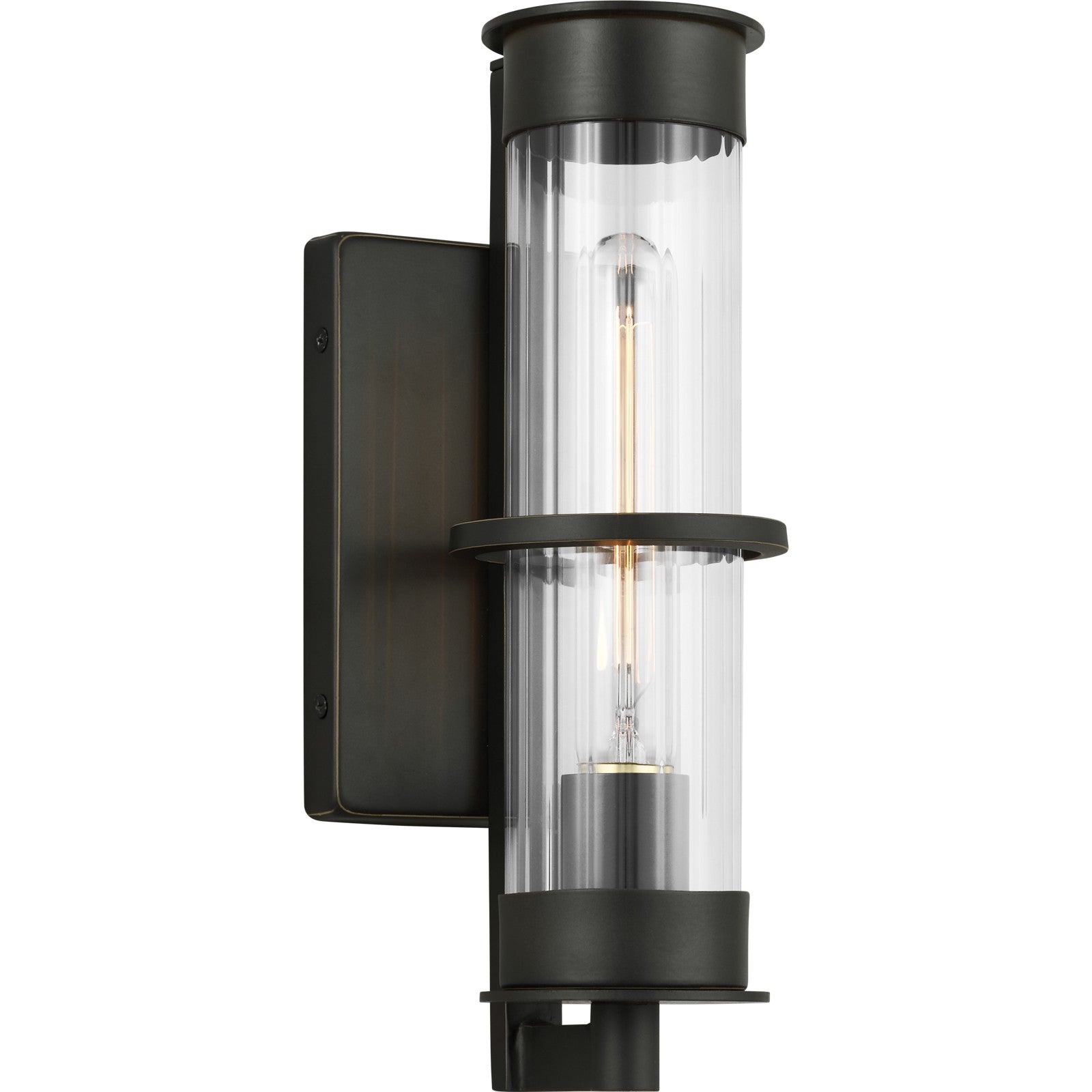 Alcona Small One Light Outdoor Wall Lantern Antique Bronze - Visual Comfort Outdoor Lighting