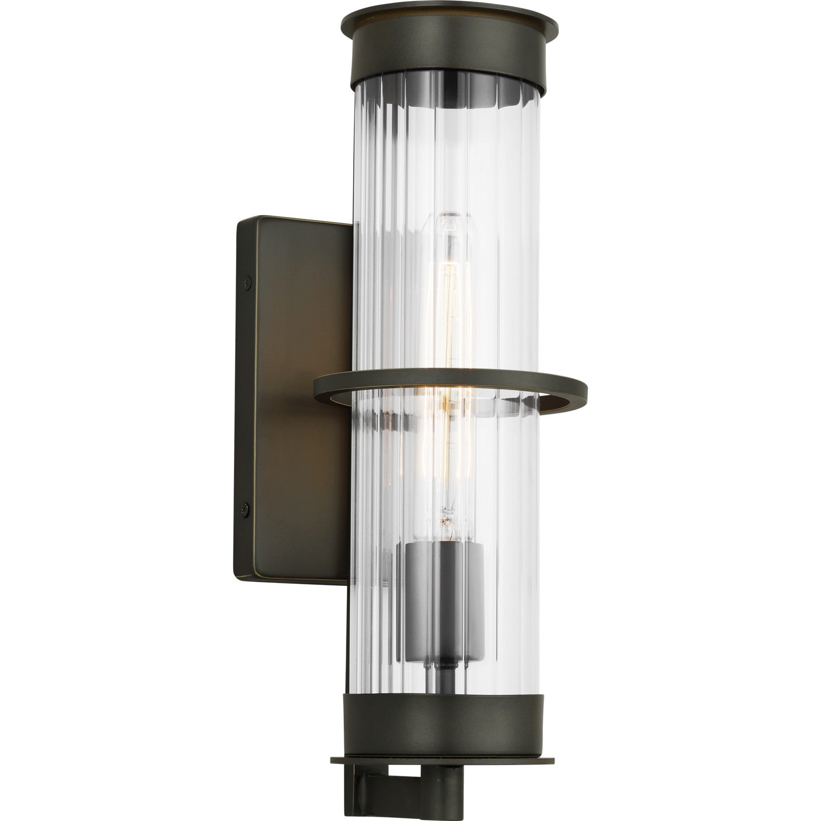 Alcona Medium One Light Outdoor Wall Lantern Black - Visual Comfort Outdoor Lighting