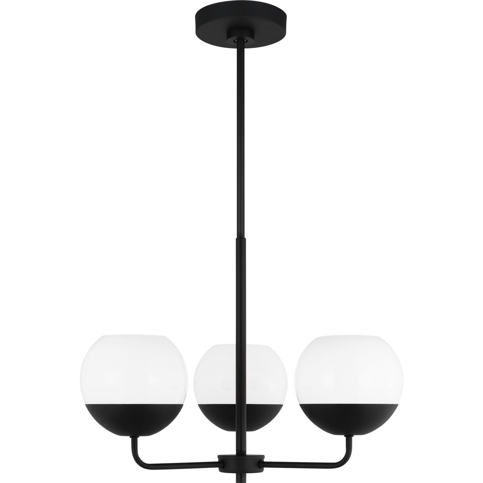 Alvin Three Light Chandelier Midnight Black - Visual Comfort Ceiling Lights