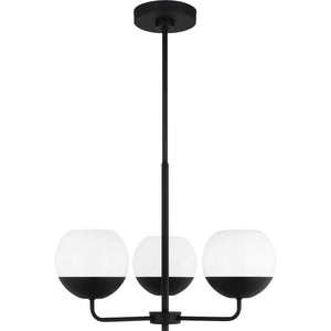 Alvin Three Light Chandelier Midnight Black - Visual Comfort Ceiling Lights
