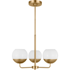 Alvin Three Light Chandelier Midnight Black - Visual Comfort Ceiling Lights