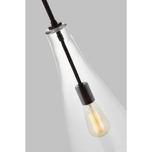 Arilda One Light Pendant in Brushed Nickel - Visual Comfort Ceiling Lights