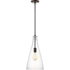 Arilda One Light Pendant in Brushed Nickel - Visual Comfort Ceiling Lights