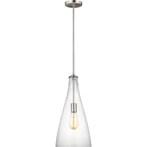 Arilda One Light Pendant in Brushed Nickel - Visual Comfort Ceiling Lights