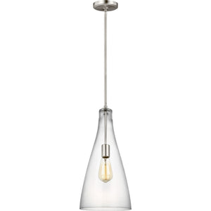 Arilda One Light Pendant in Brushed Nickel - Visual Comfort Ceiling Lights