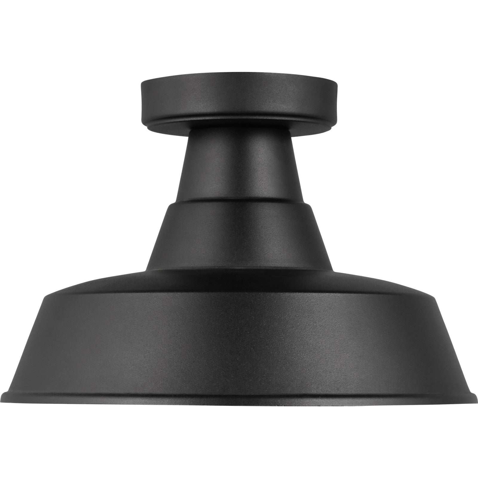 Barn Light One Light Outdoor Flush Mount Black - Visual Comfort Outdoor Lighting
