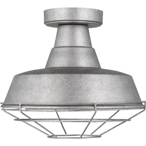 Barn Light One Light Outdoor Flush Mount Black - Visual Comfort Outdoor Lighting