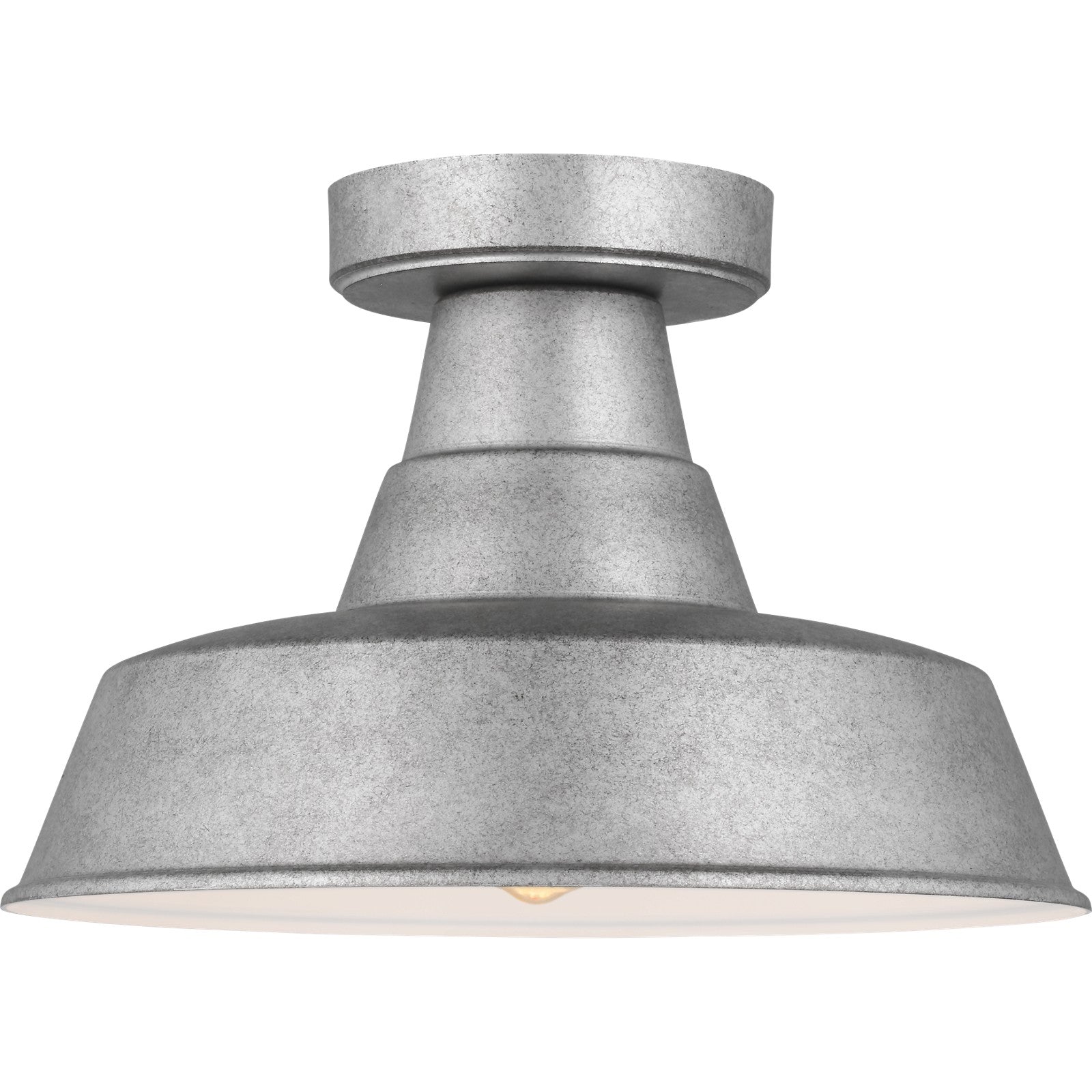 Barn Light One Light Outdoor Flush Mount Black - Visual Comfort Outdoor Lighting