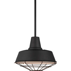 Barn Light One Light Outdoor Pendant Black - Visual Comfort Outdoor Lighting