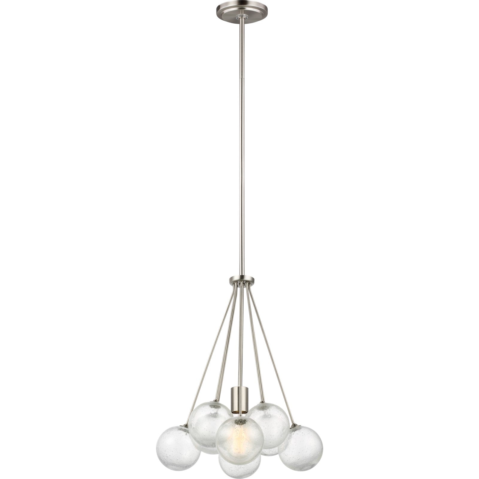 Bronzeville One Light Pendant in Brushed Nickel - Visual Comfort Ceiling Lights