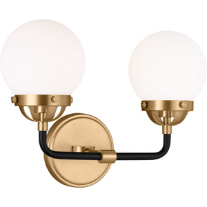 Cafe Two Light Wall / Bath Satin Brass - Visual Comfort Wall Lights