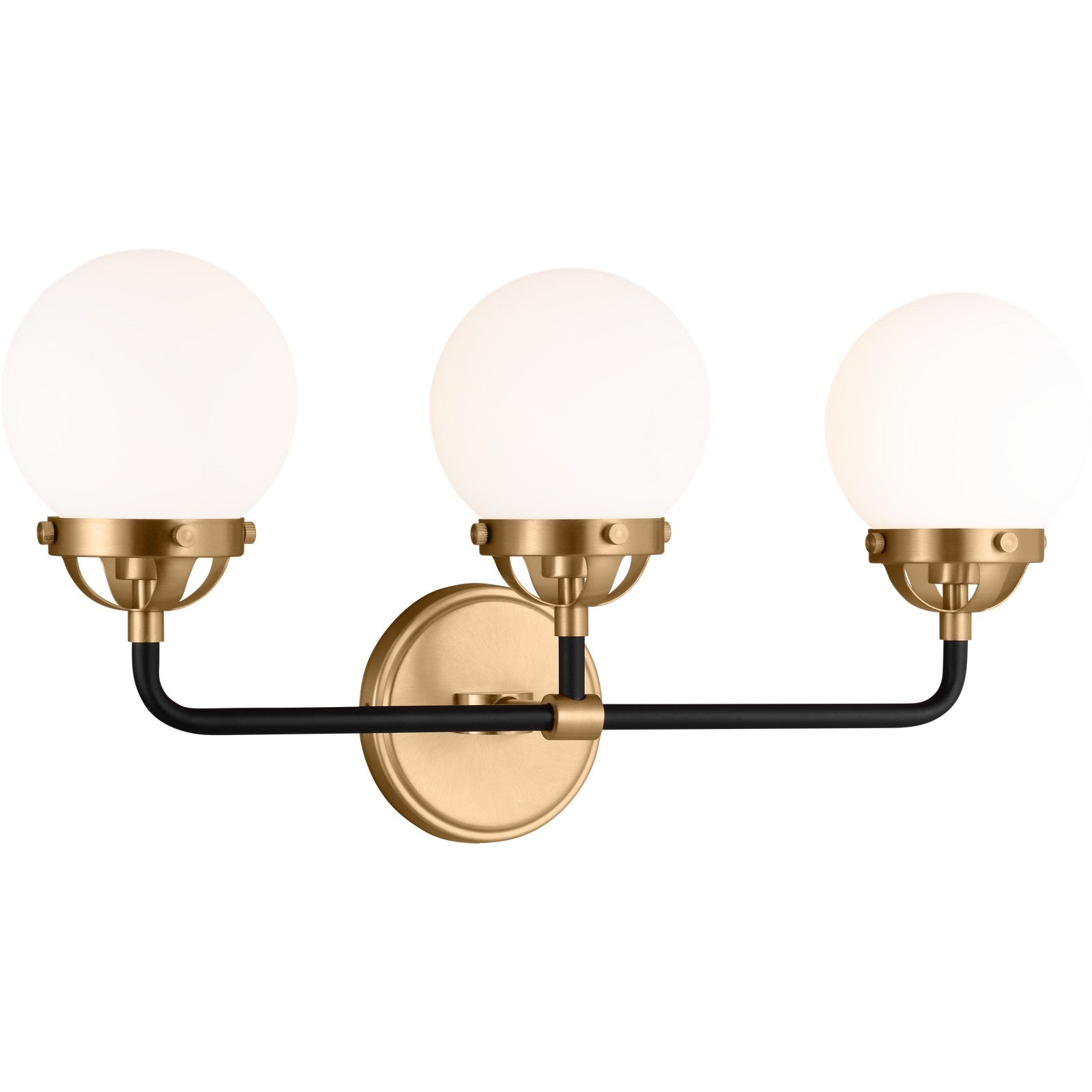 Cafe Three Light Wall / Bath Satin Brass - Visual Comfort Wall Lights