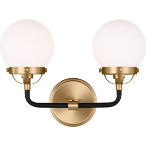 Cafe Two Light Wall / Bath Satin Brass - Visual Comfort Wall Lights