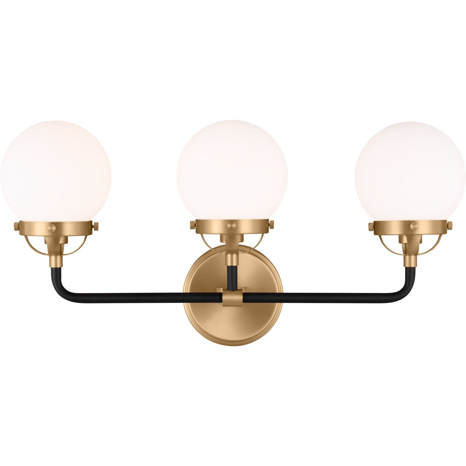 Cafe Three Light Wall / Bath Satin Brass - Visual Comfort Wall Lights
