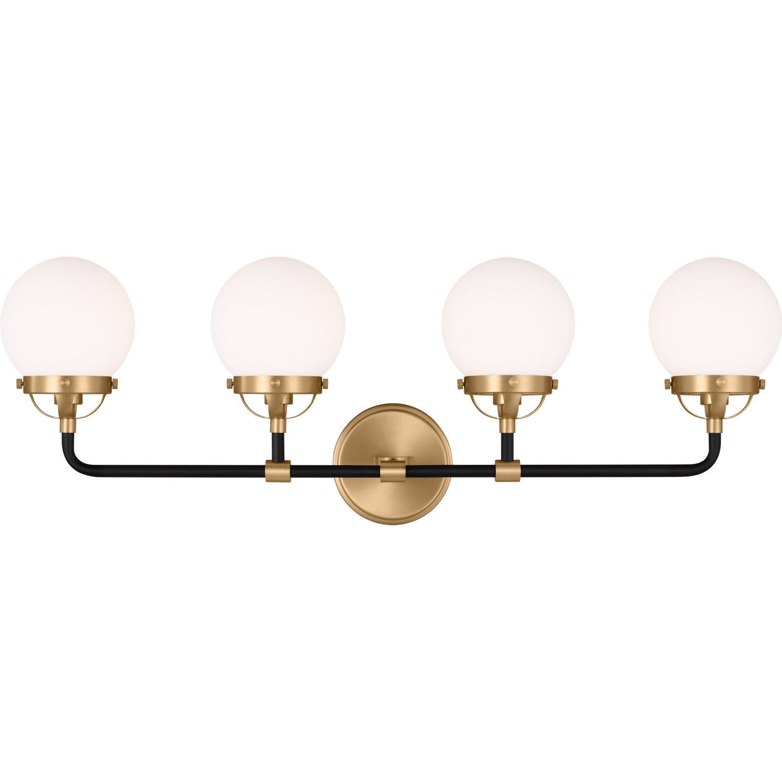 Cafe Four Light Wall / Bath Satin Brass - Visual Comfort Wall Lights