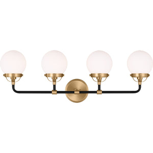 Cafe Four Light Wall / Bath Satin Brass - Visual Comfort Wall Lights