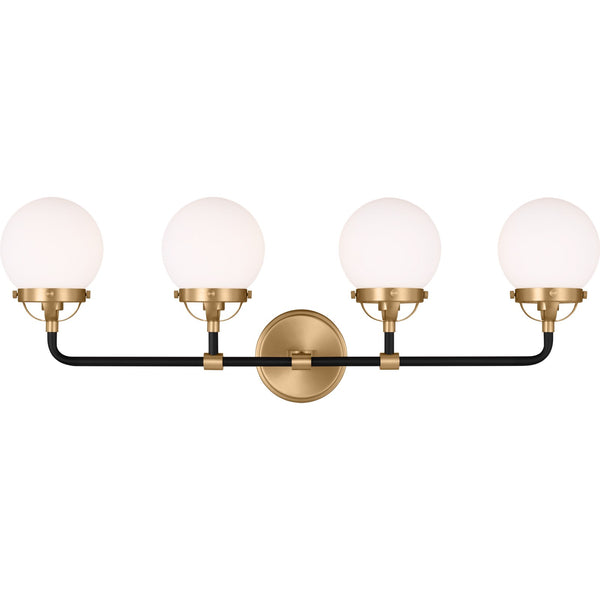 Cafe Four Light Wall / Bath Satin Brass - Visual Comfort Wall Lights