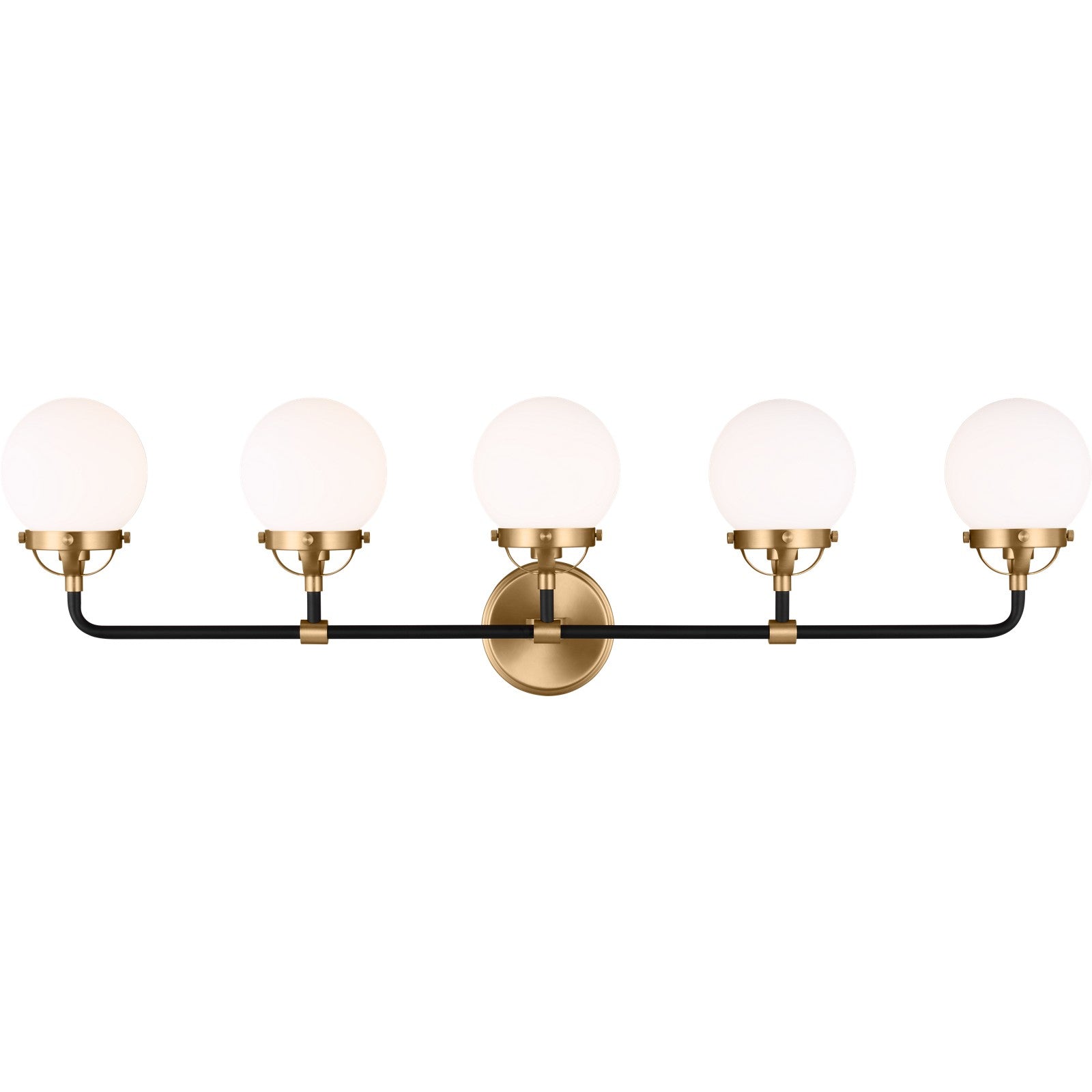 Cafe Five Light Wall / Bath Satin Brass - Visual Comfort Wall Lights
