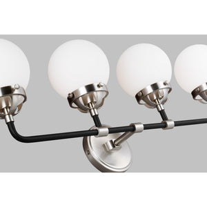 Cafe Four Light Wall / Bath Satin Brass - Visual Comfort Wall Lights