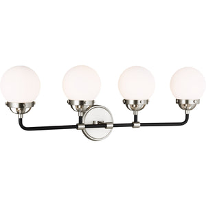Cafe Four Light Wall / Bath Satin Brass - Visual Comfort Wall Lights
