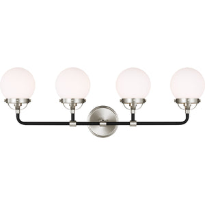 Cafe Four Light Wall / Bath Satin Brass - Visual Comfort Wall Lights