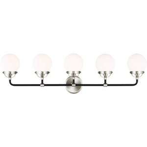 Cafe Five Light Wall / Bath Satin Brass - Visual Comfort Wall Lights