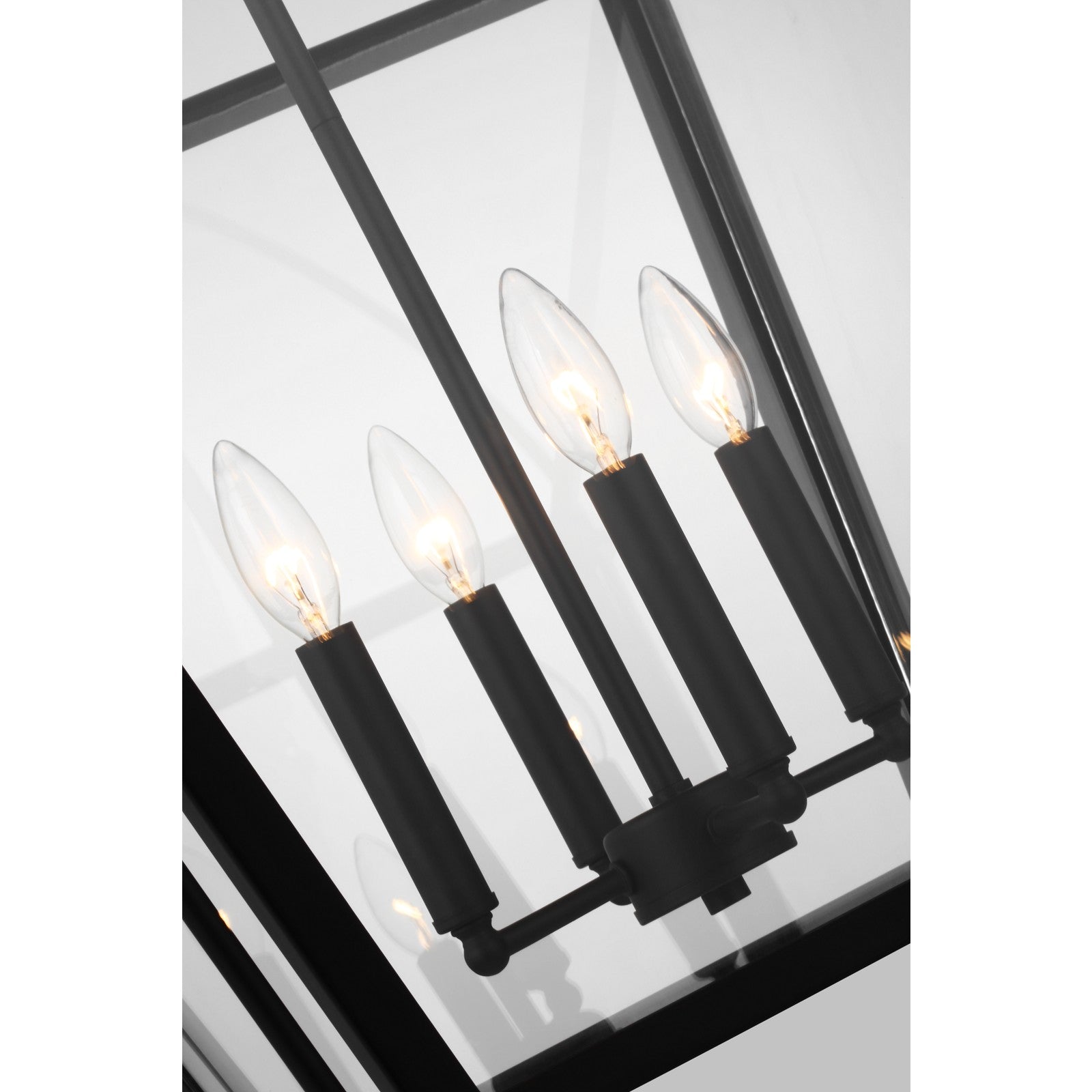 Charleston Medium Four Light Foyer Satin Brass - Visual Comfort Ceiling Lights