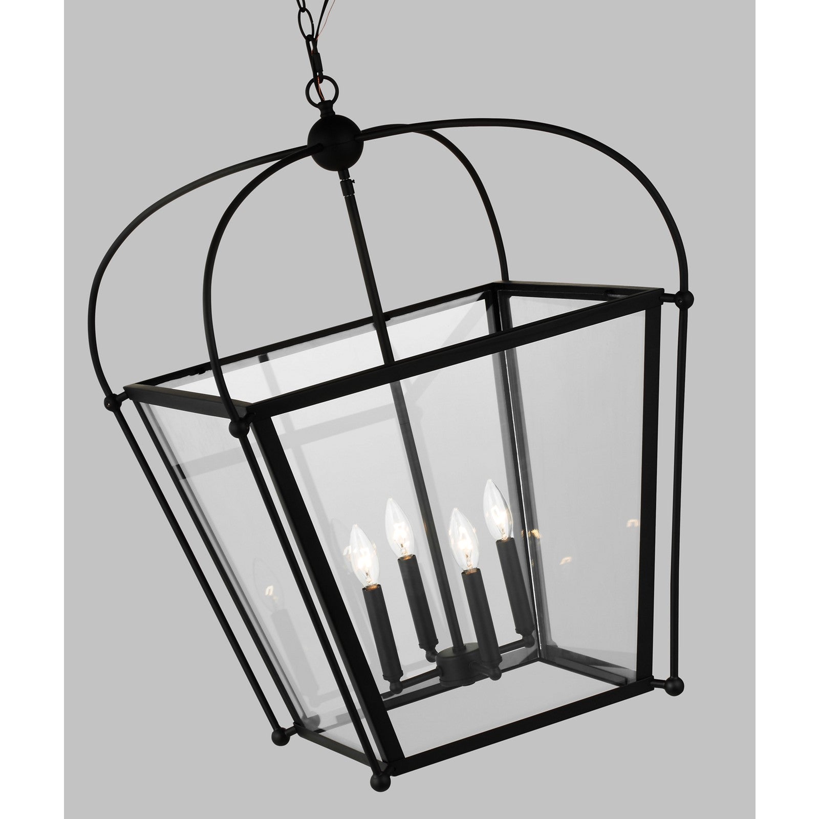 Charleston Medium Four Light Foyer Satin Brass - Visual Comfort Ceiling Lights