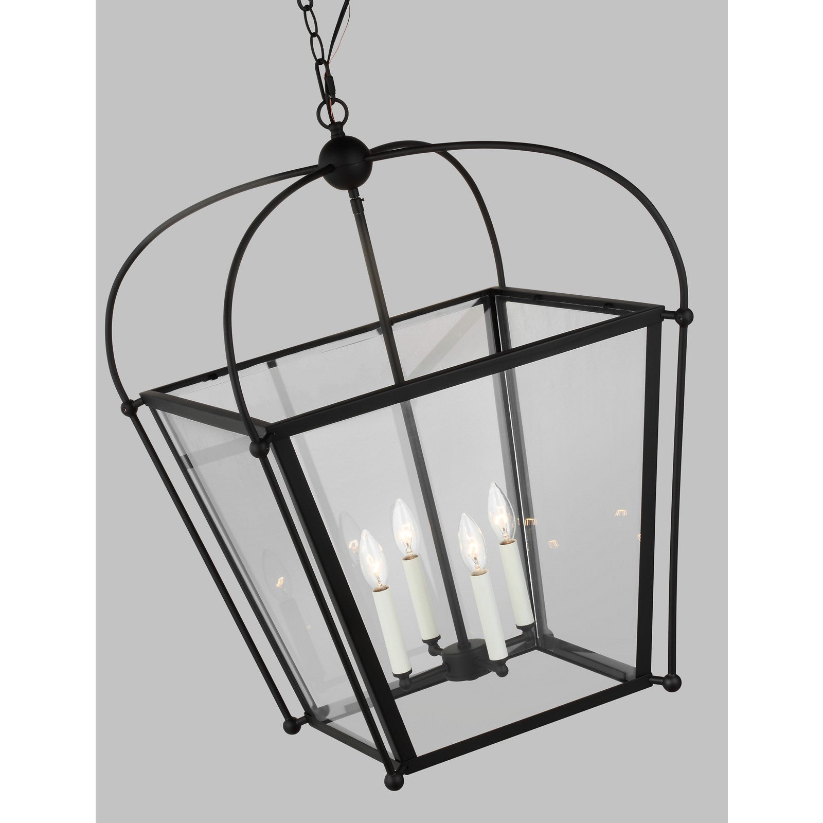 Charleston Medium Four Light Foyer Satin Brass - Visual Comfort Ceiling Lights