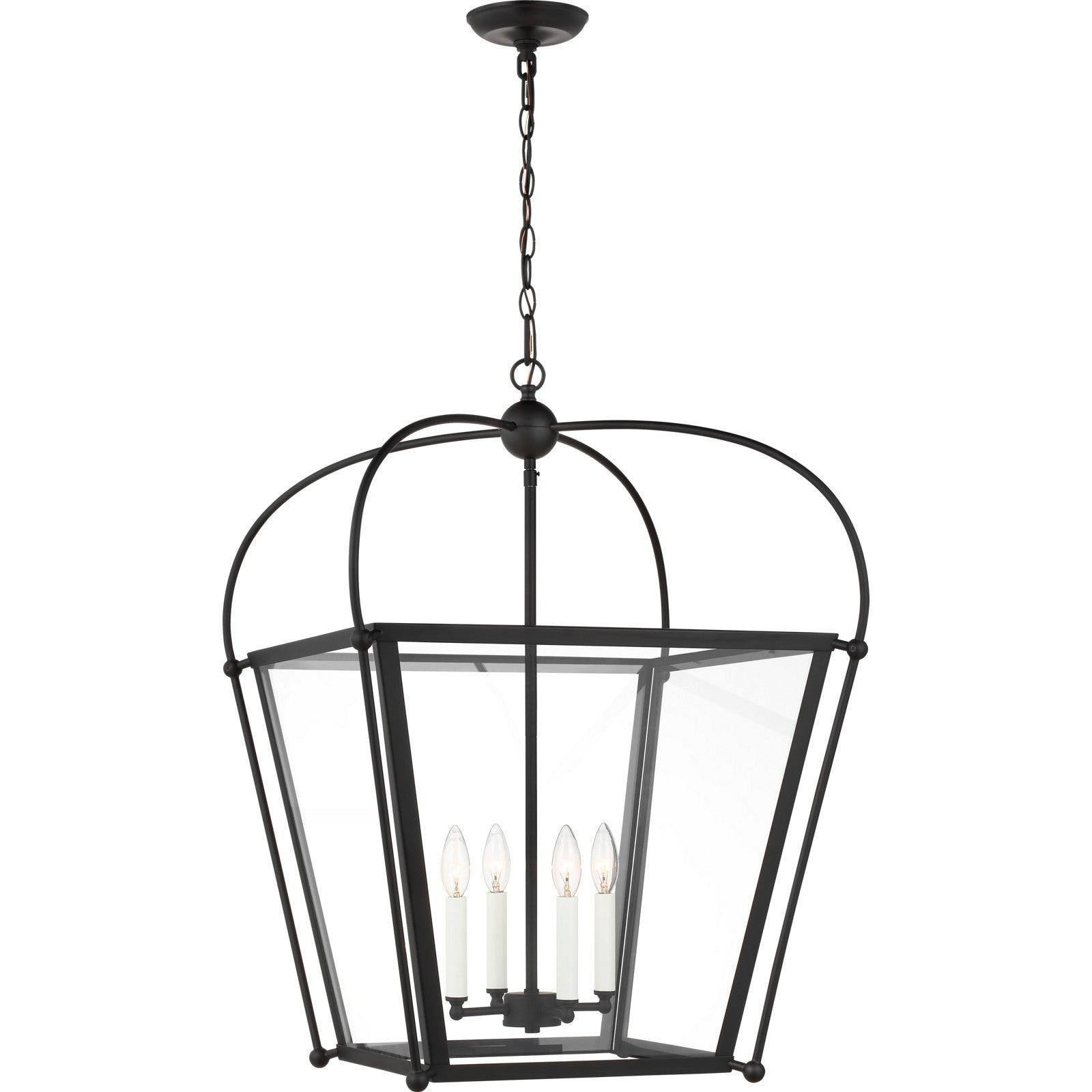 Charleston Medium Four Light Foyer Satin Brass - Visual Comfort Ceiling Lights