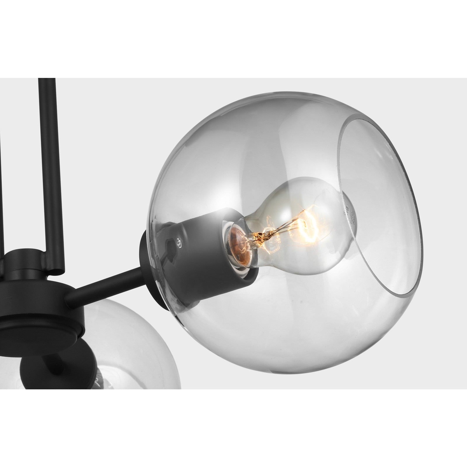 Codyn Three Light Semi-Flush Convertible Pendant Midnight Black - Visual Comfort Ceiling Lights