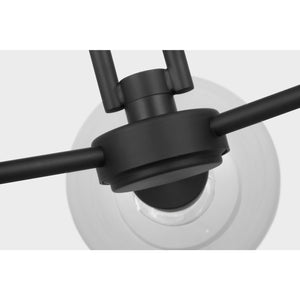 Codyn Three Light Semi-Flush Convertible Pendant Midnight Black - Visual Comfort Ceiling Lights
