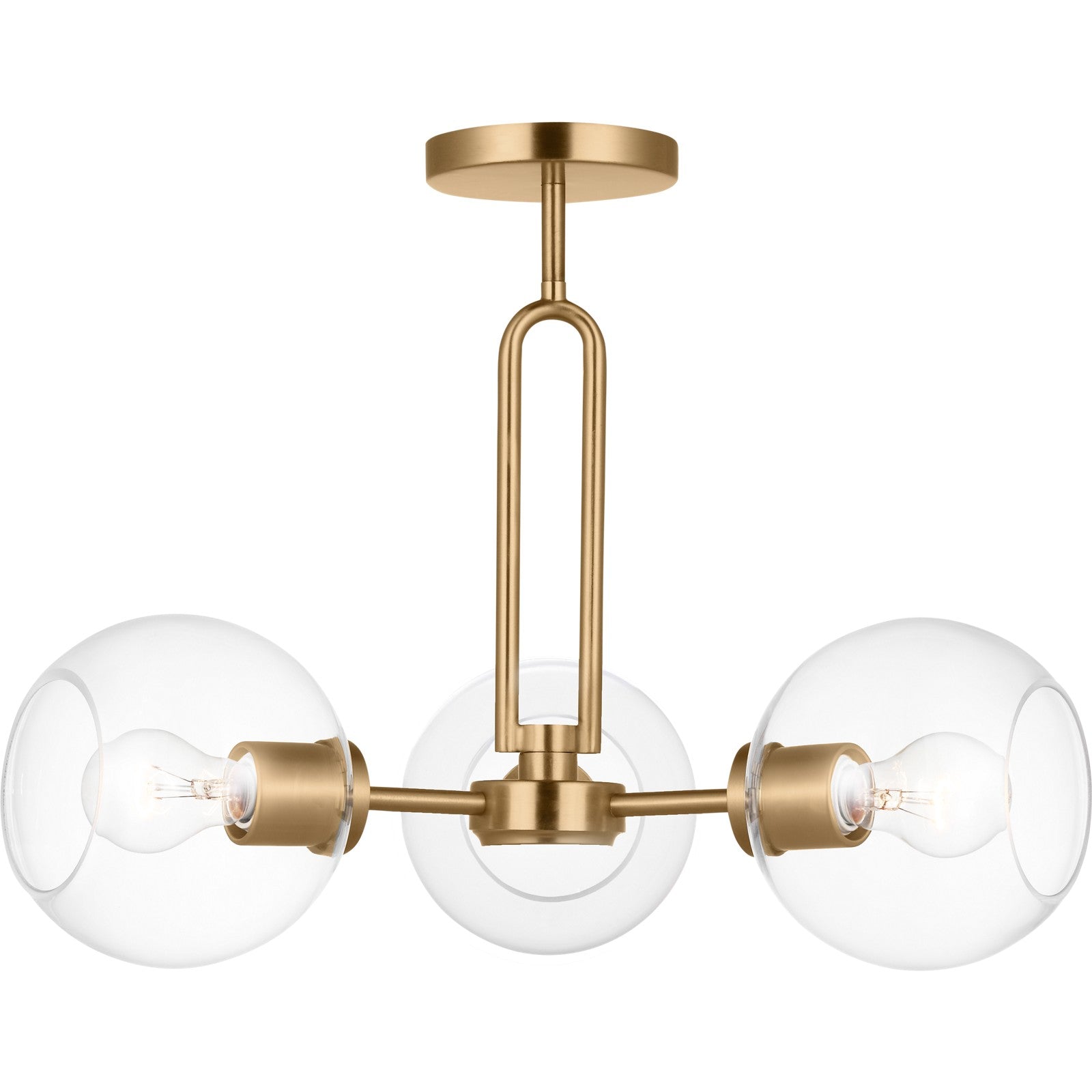 Codyn Three Light Semi-Flush Convertible Pendant Midnight Black - Visual Comfort Ceiling Lights