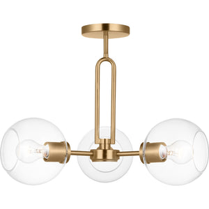 Codyn Three Light Semi-Flush Convertible Pendant Midnight Black - Visual Comfort Ceiling Lights
