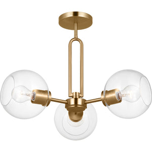Codyn Three Light Semi-Flush Convertible Pendant Midnight Black - Visual Comfort Ceiling Lights