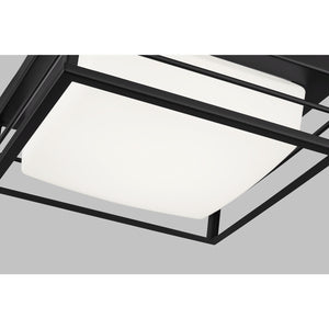 Dearborn Small LED Flush Mount Midnight Black Bulbs Inc - Visual Comfort Ceiling Lights