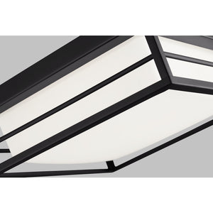Dearborn Medium LED Flush Mount Midnight Black Bulbs Inc - Visual Comfort Ceiling Lights