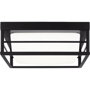 Dearborn Small LED Flush Mount Midnight Black Bulbs Inc - Visual Comfort Ceiling Lights