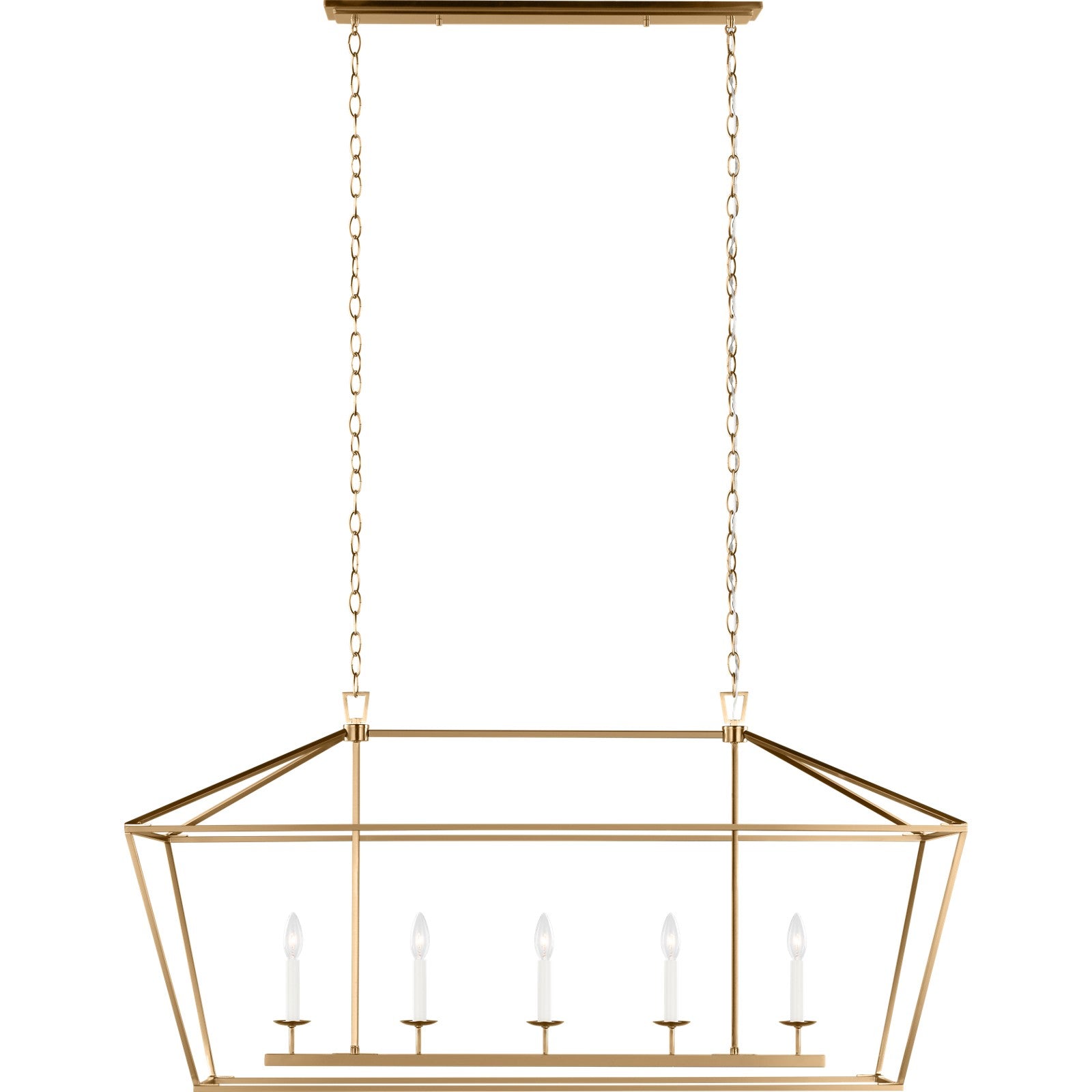 Dianna Five Light Medium Linear Chandelier Midnight Black - Visual Comfort Ceiling Lights