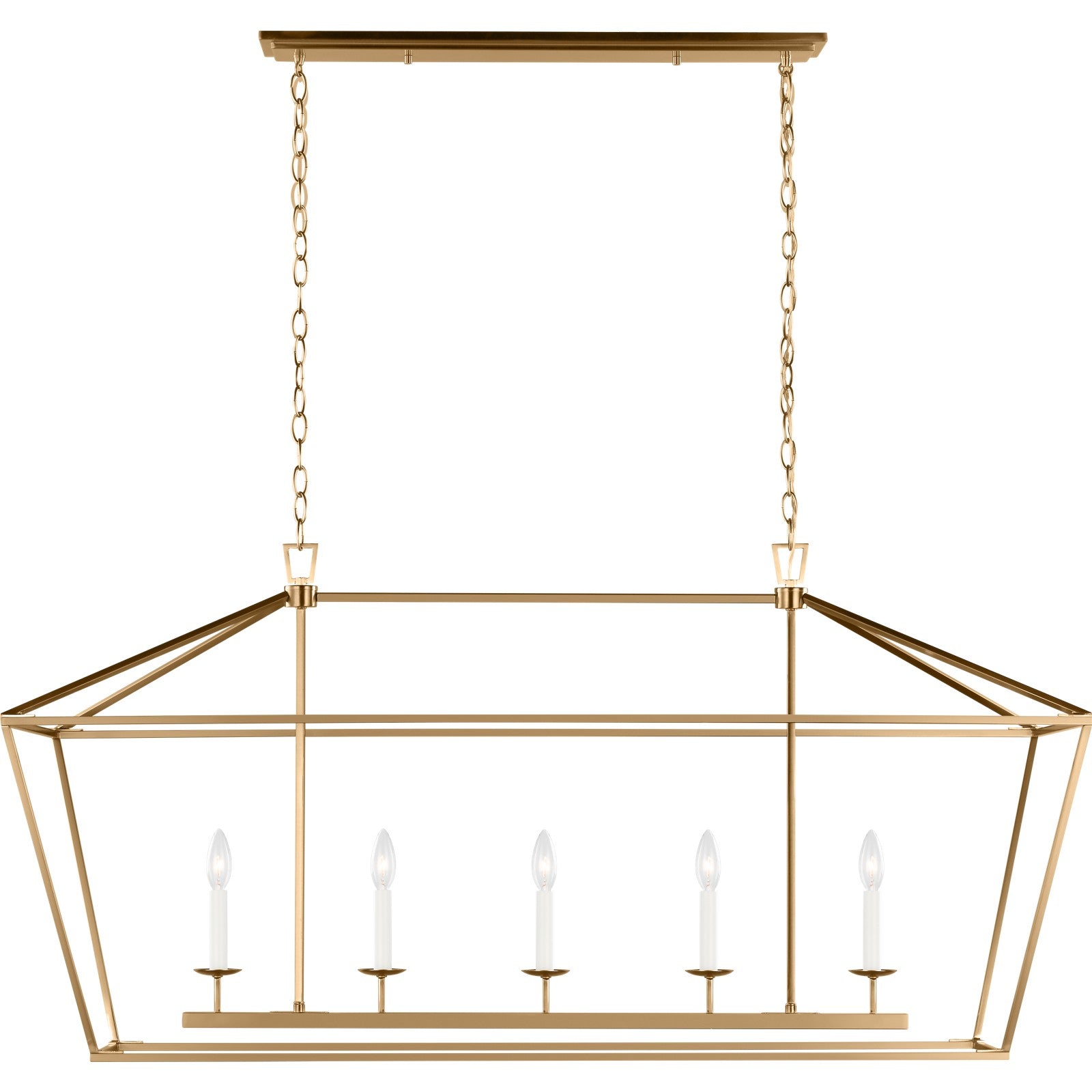 Dianna Five Light Medium Linear Chandelier Midnight Black - Visual Comfort Ceiling Lights
