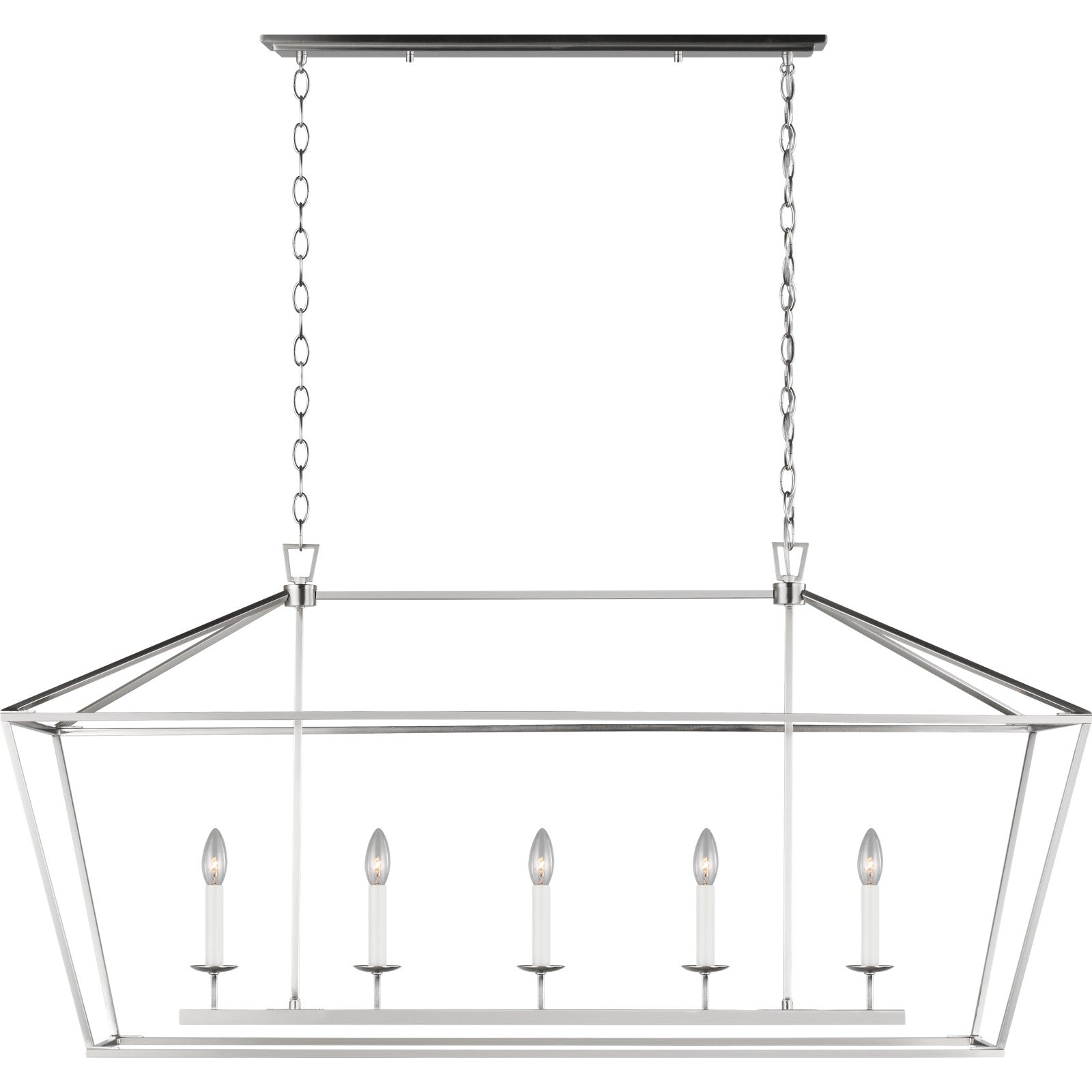 Dianna Five Light Medium Linear Chandelier Midnight Black - Visual Comfort Ceiling Lights