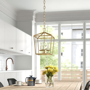 Dianna Three Light Mini Lantern Midnight Black - Visual Comfort Ceiling Lights