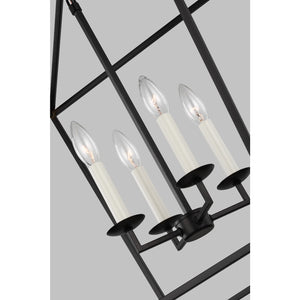 Dianna Four Light Medium Lantern Midnight Black - Visual Comfort Ceiling Lights